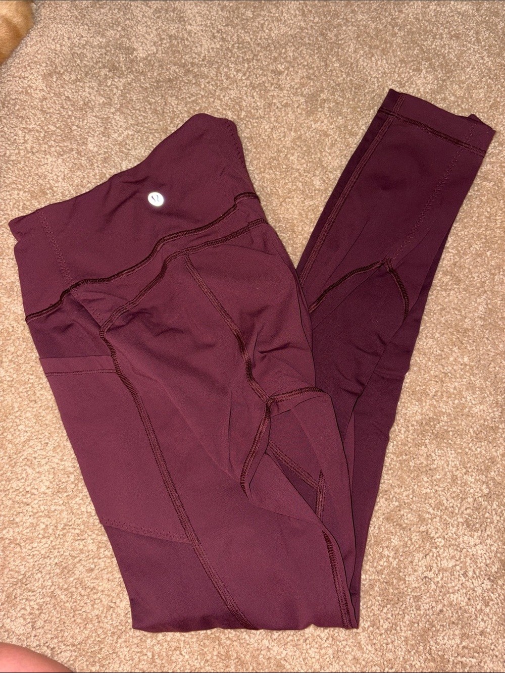lululemon athletica Burgundy High-Waist Leggings
